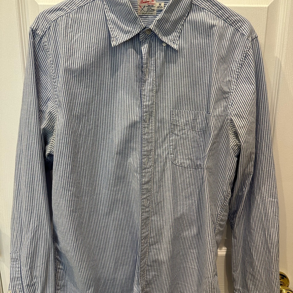 Men's Blue Stripe Button-Down Shirt